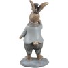 Clayre & Eef 6PR5258 Decoratief Konijn Beige Blauw 6x5x13 cm Landelijke Stijl