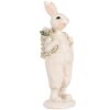 Clayre & Eef 6PR5241 Decoratief Konijn Wit Groen 6x6x17 cm Landelijke Stijl
