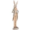 Clayre & Eef 6PR5239 Decoratief Konijn Beige Grijs 7x5x24 cm Landelijke Stijl