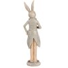 Clayre & Eef 6PR5239 Decoratief Konijn Beige Grijs 7x5x24 cm Landelijke Stijl