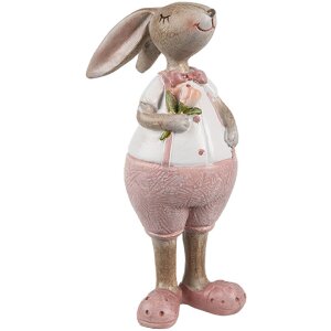 Clayre & Eef 6PR5246 Decoratief Konijn Beige Roze...