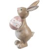 Clayre & Eef 6PR5253 Decoratief Konijn Beige Roze 6x9x15 cm Landelijke Stijl