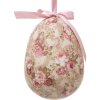 Clayre & Eef 65914 Decoratieve Hanger Eieren Set 2 Veelkleurig Ø 9x12 cm