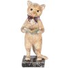 Clayre & Eef 6PR5078 Decoratieve Kat Beige Goudkleurig 12x11x27 cm