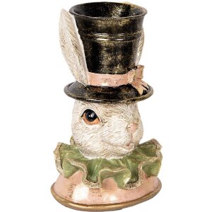 Clayre & Eef 6PR5133 Decoratief Konijn Beige Goudkleurig 18x15x29 cm