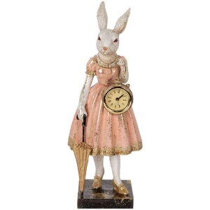 Clayre & Eef 6PR5138 Decoratief Konijn Wit Roze...