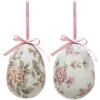 Clayre & Eef 65913 Decoratieve Hanger Eieren Set 2 Veelkleurig Ø 9x12 cm