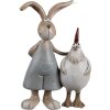 Clayre & Eef 6PR5280 Decoratief Konijn met Kip Bruin Wit 7x3x10 cm