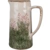 Clayre & Eef 6CE2016L Decoratiekan Keramiek Beige Groen 21x14x26 cm