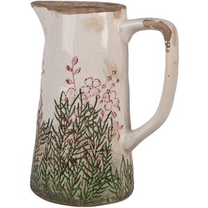 Clayre & Eef 6CE2016M Sierkan keramiek beige groen 16x11x20 cm