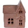 Clayre & Eef 6CE2119 Decoratief Huisje met LED Roze 10x6x11 cm