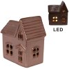 Clayre & Eef 6CE2119 Decoratief Huisje met LED Roze 10x6x11 cm