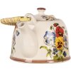 Clayre & Eef 6CETE0172 Theepot Keramisch Wit Blauw 800 ml Retro Vintage
