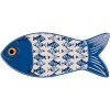 Clayre & Eef 6CE2059 Pannenmat Blauw Wit 12x30x1 cm Keramisch