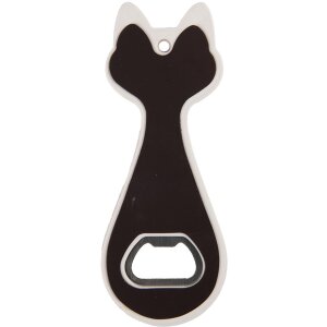 Clayre & Eef 6CE2066 Flesopener Kat Rood 5x14x1 cm Keramiek Landelijke stijl