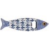 Clayre & Eef 6CE2070 Flesopener Blauw Keramiek 5x18x1 cm Vissenpatroon