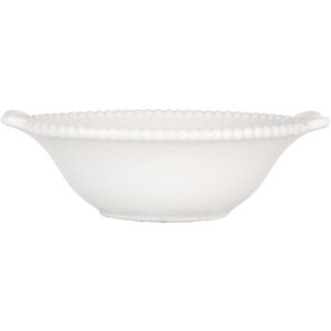 Clayre & Eef 6CEBO0200M Kom 12x8x4 cm 75 ml keramiek wit landelijke stijl