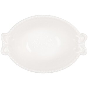 Clayre & Eef 6CEBO0200M Kom 12x8x4 cm 75 ml keramiek wit landelijke stijl