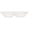 Clayre & Eef 6CEBO0202L Keramische Kom Wit 25x7x3 cm Landelijke Stijl