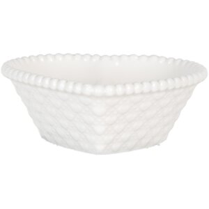 Clayre & Eef 6CEBO0203S Keramisch Hart Schaal 8x8x3 cm 25 ml Wit