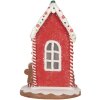 Clayre & Eef 66031 Decoratiehuisje met LED 14x14x22 cm kersthuisje