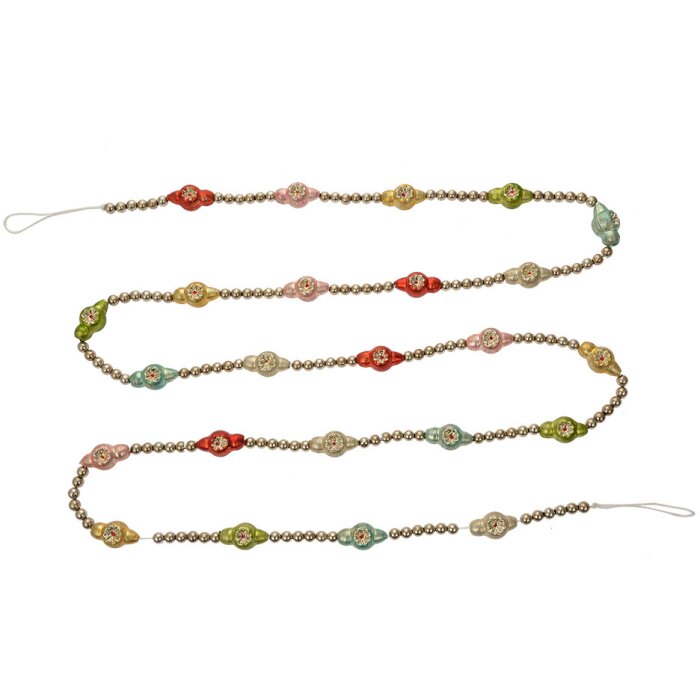 Clayre & Eef 65993 Kerstslinger zilver 180 cm feestelijke decoratie