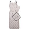 Clayre & Eef BNS45 pannenlap 20x20 cm Beige Grijs met konijntje motief