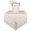 Clayre & Eef BNS50 Broodmandje Beige Grijs 15x16 cm met konijntje motief