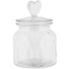 Clayre & Eef voorraadpot hart deksel glas Ø11 cm H16 cm landelijke stijl