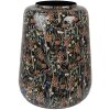 Clayre & Eef 65886 Decoratieve Vaas IJzer Zwart Bruin Ø 31x40 cm Botanisch Ontwerp