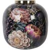 Clayre & Eef 65888 Decoratieve Vaas IJzer Zwart Roze Ø 29x29 cm
