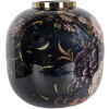 Clayre & Eef 65888 Decoratieve Vaas IJzer Zwart Roze Ø 29x29 cm