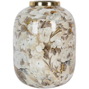 Clayre & Eef 65890 Decoratievaas IJzer Beige Bruin...
