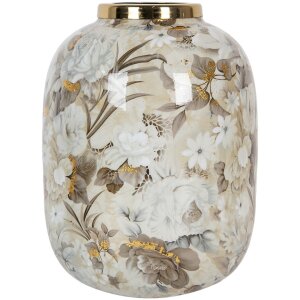 Clayre & Eef 65890 Decoratievaas IJzer Beige Bruin...