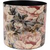 Clayre & Eef 65894 Bloempot ijzer grijs roze Ø 16x15 cm Romantisch design