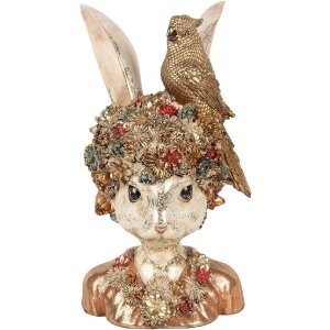 Clayre & Eef 6PR5090 Decoratie Borstbeeld Konijn...