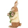 Clayre & Eef Decoratie Konijn Polyresin Bruin Beige 19x23x39 cm Landhuis