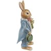 Clayre & Eef decoratief beeldje konijn landelijke stijl bruin blauw 11x10x26 cm