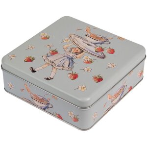 Clayre & Eef 6BL0139 Blik Blauw 17x17x6 cm Retro Vintage