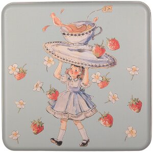 Clayre & Eef 6BL0139 Blik Blauw 17x17x6 cm Retro Vintage