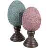 Clayre & Eef Decoratief Ei Ø 13x28 cm Landelijke stijl Roze Bruin Polyresin