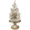 Clayre & Eef Decoratieve Taart Wit Roze Goud Ø20cm H45cm Polyresin