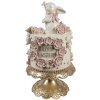 Clayre & Eef Decoratie Taart Ø 18x32 cm Wit Roze Goud Paasdecoratie
