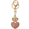 Juleeze JZKC0200 Sleutelhanger goud roze strass 3x2x5 cm