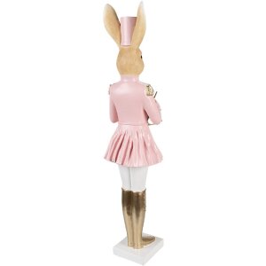 Clayre & Eef Decoratie Konijn Beige Roze Goud 79 cm Polyresin