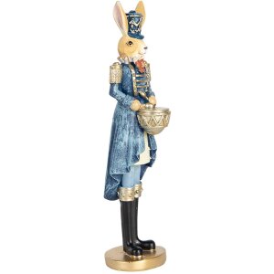 Clayre & Eef Decoratief Konijn Blauw Goud 5x5x18 cm...