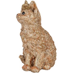 Clayre & Eef Decoratieve Kat Beige 16x14x25 cm...