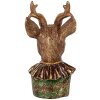 Clayre & Eef Decoratie Hertenbuste Bruin Rood Goud 13x11x22 cm Vintage Look