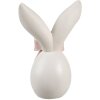 Clayre & Eef Decoratief Konijn Wit Roze 12x8x18 cm Polyresin Pasen Lente