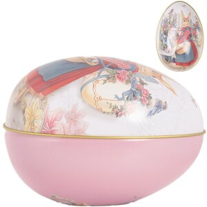 Clayre & Eef Decoratieve Eieren IJzer Wit Roze 8x13...